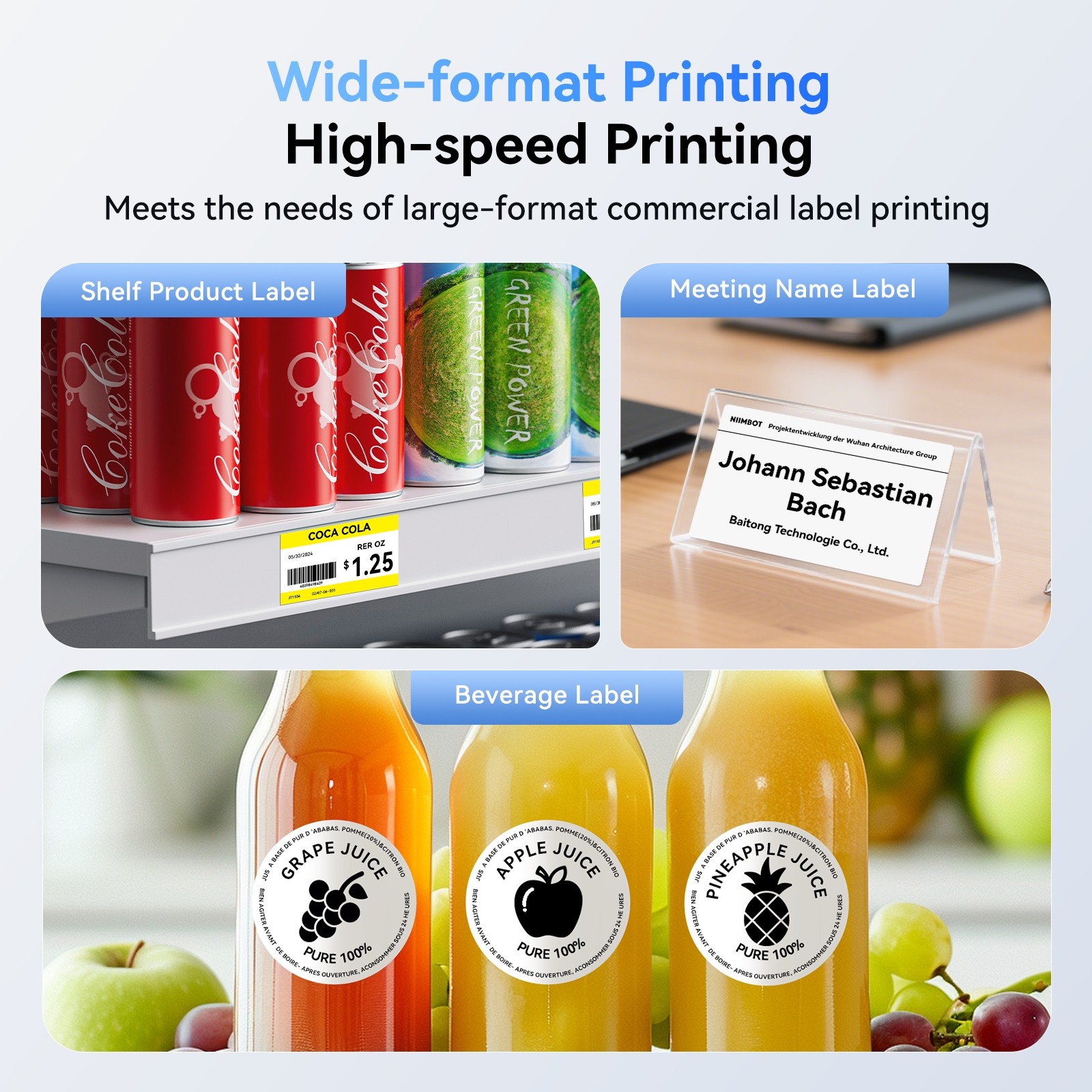 NIIMBOT B4 Portable 4-Inch Bluetooth Thermal Label Printer