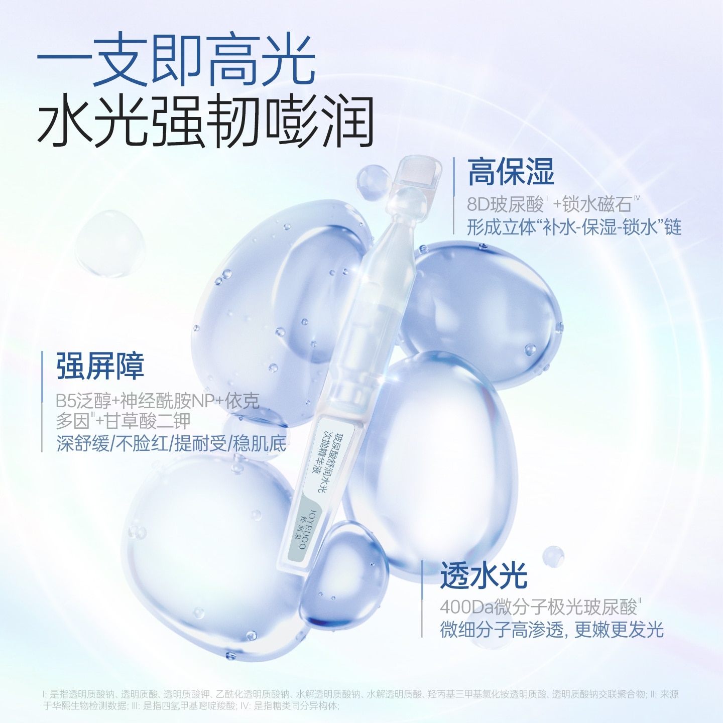 HYALURONIC ACID MOISTURIZING WATER LIGHT ESSENCE 30pcs
