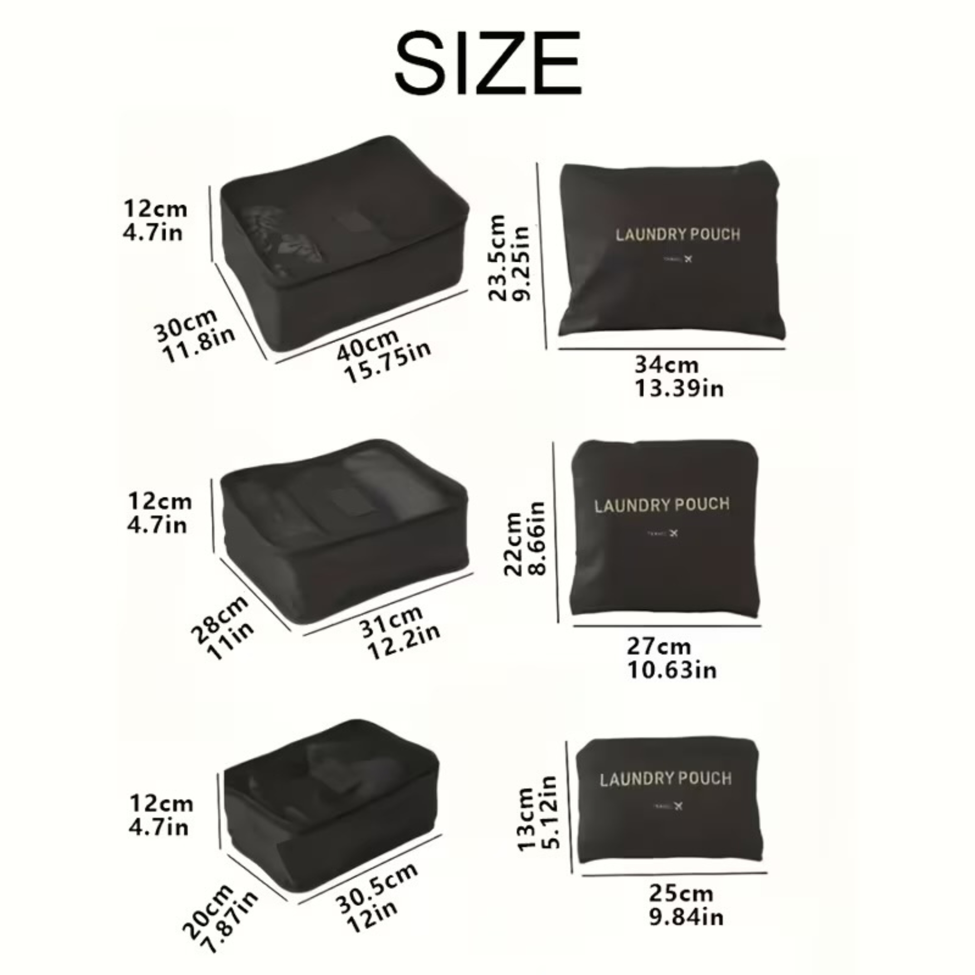  #0282 TRAVEL BAG ORGANIZER 6 IN 1