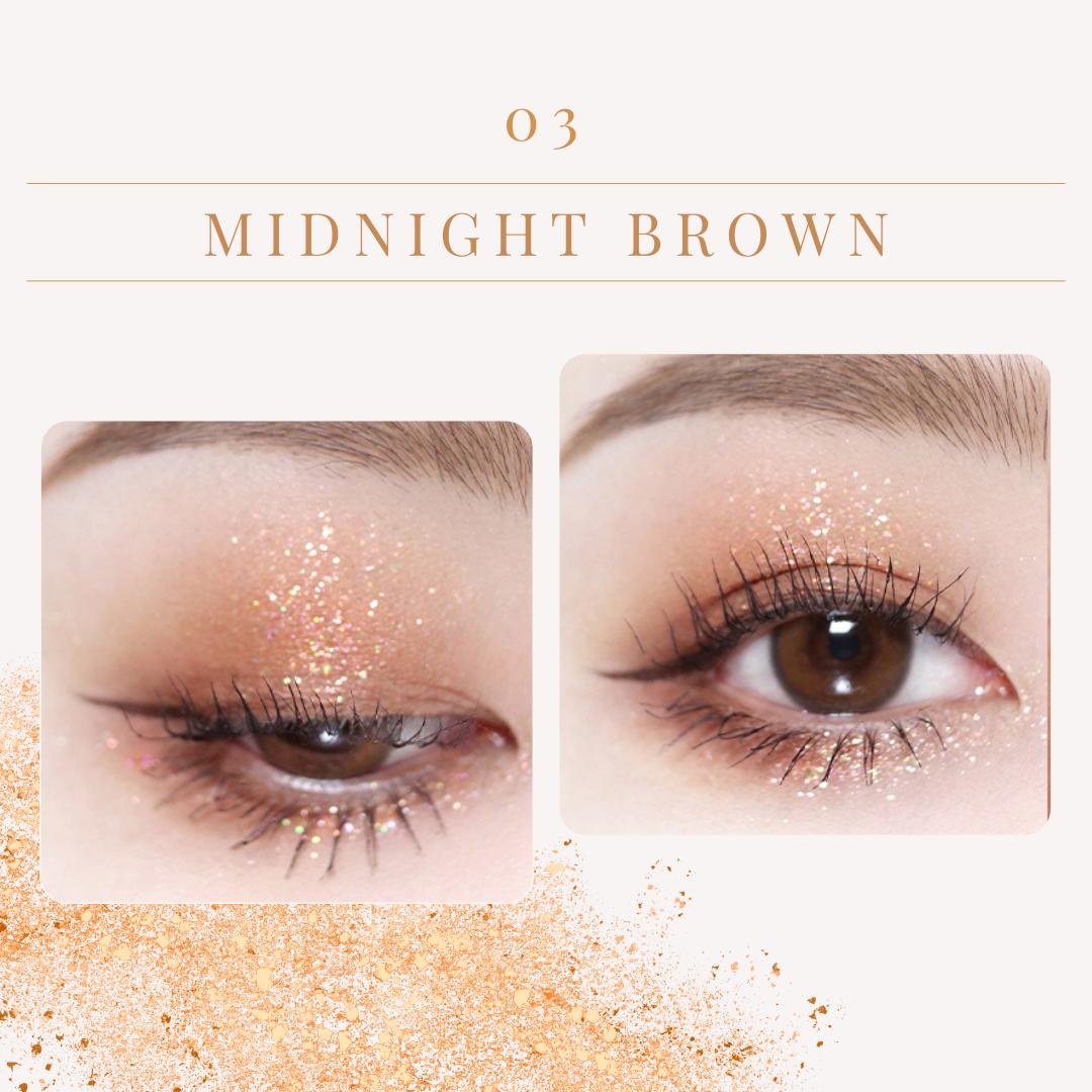 Shero High Impact Glitter Liquid Eyeshadow 03 Midnight Brown