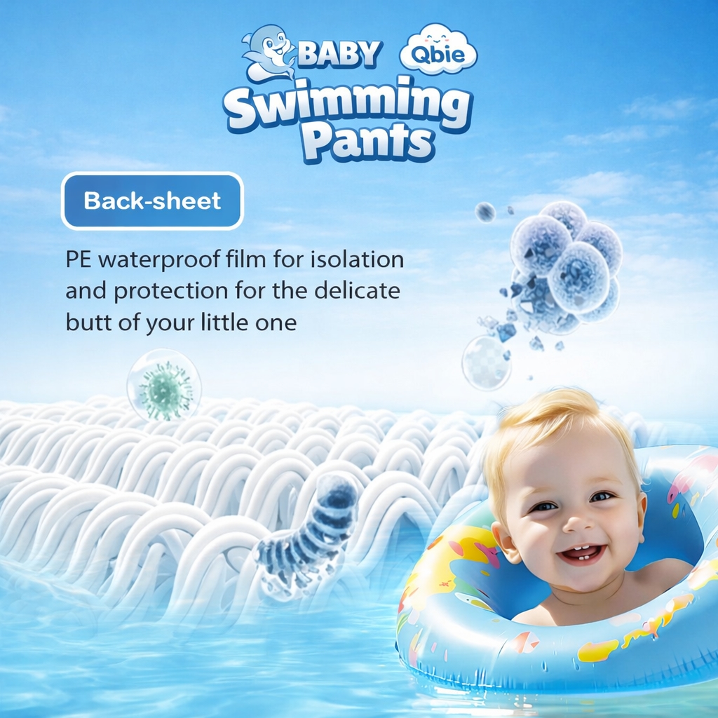 Qbie Baby Swimming Diapers - M size ( 5kg-10kg ) image