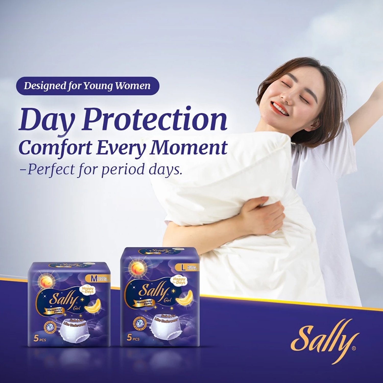 Sally Girl Menstrual Pants - L size ( 90cm - 130cm ) image