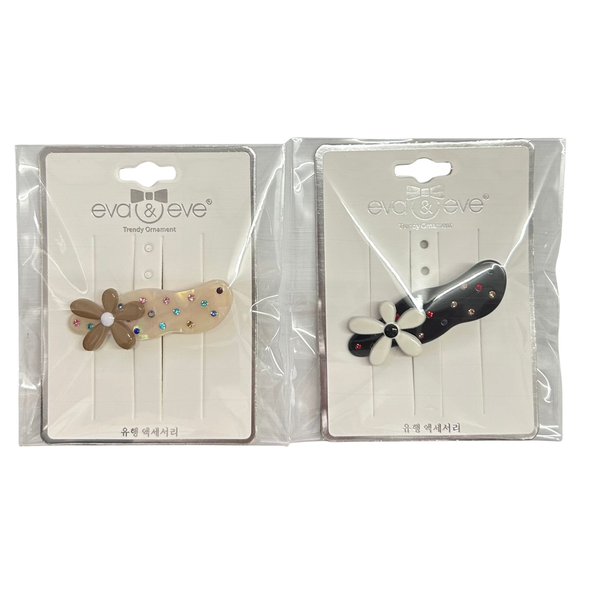 #0382 FLOWER CRYSTAL HAIR CLIP image