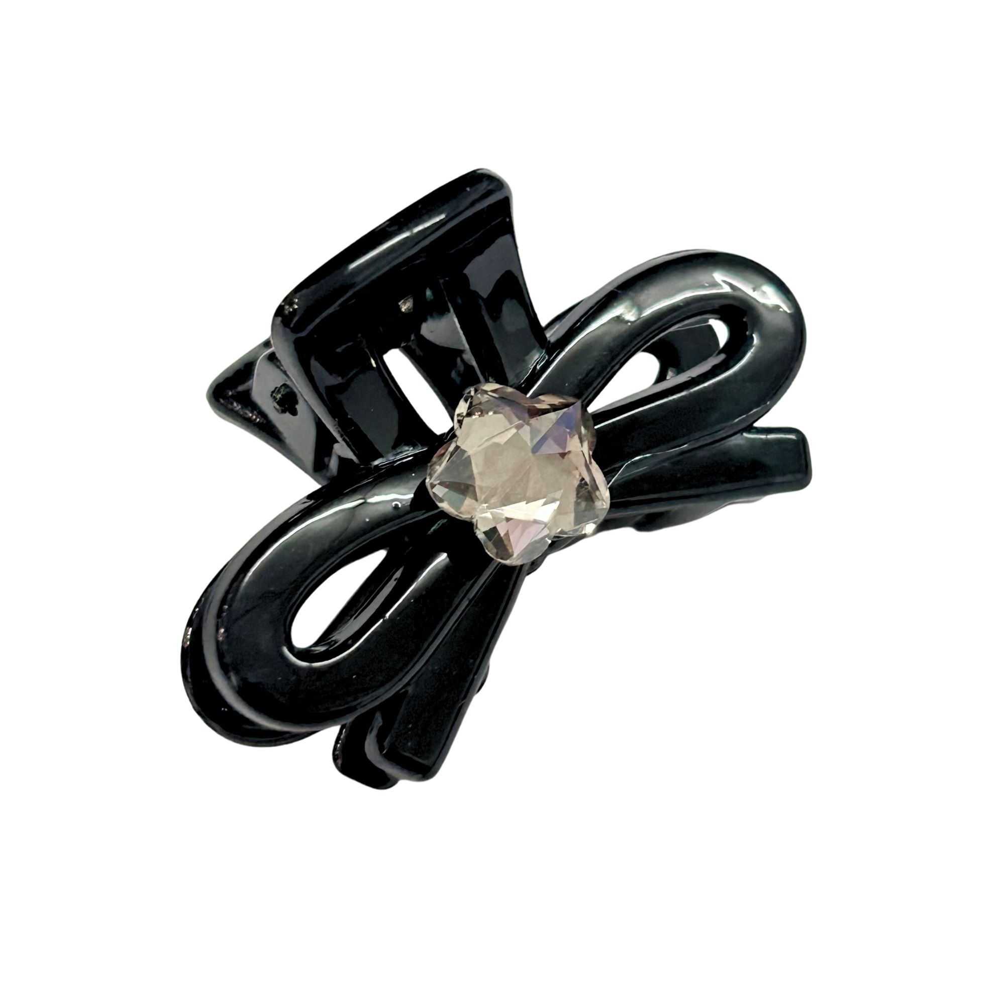 #0374 BOW RHINESTONE HAIR CLAW CLIP image