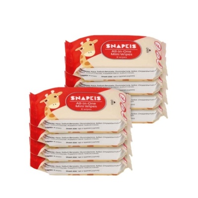 SNAPKIS Snapkis All In One Mini Wipes 8s X Pk8 image
