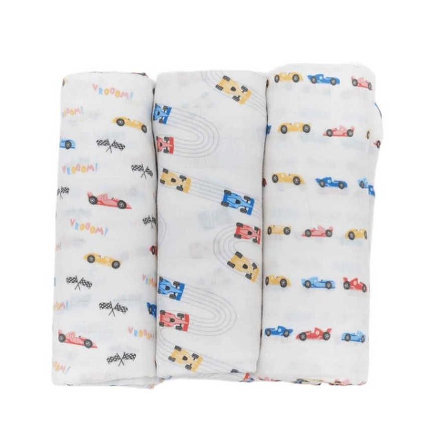 Not Too Big Muslin Swaddle 3pk Bamboo Tiny Racer image