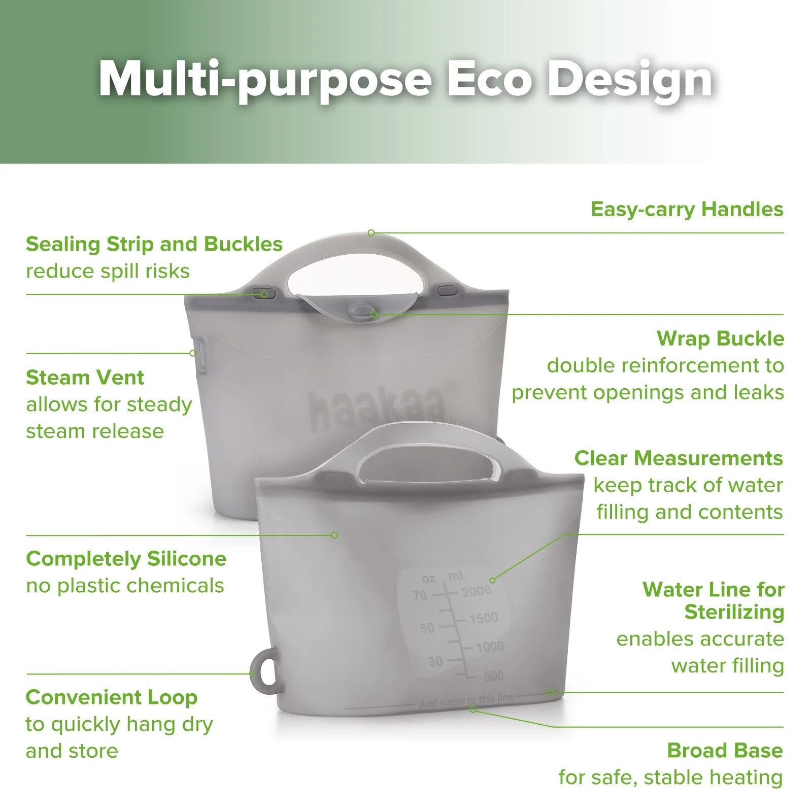 Haakaa Multipurpose Steamer & Sterilizer Bag - 2000ml