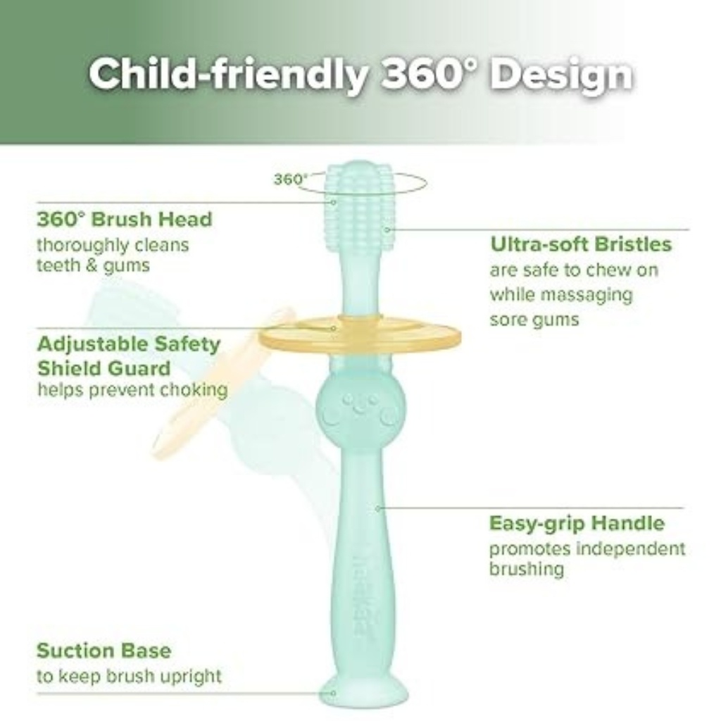 Haakaa 360° Silicone Toothbrush - Clear