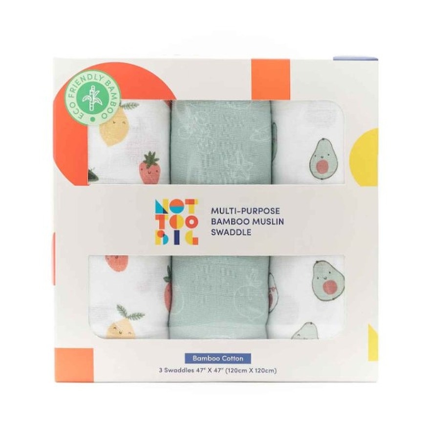 Not Too Big Muslin Swaddle 3pk Bamboo Farm To Table image