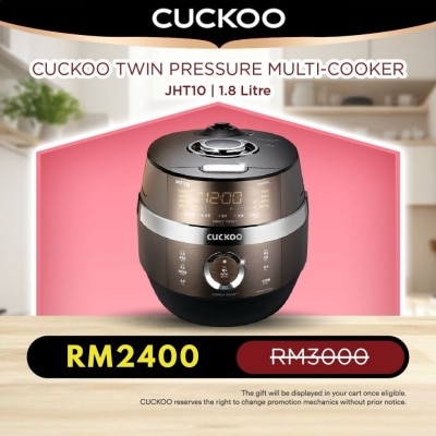 CUCKOO - CUCKOO Twin Pressure Multi-Cooker (1.8L)-CRP-JHT10