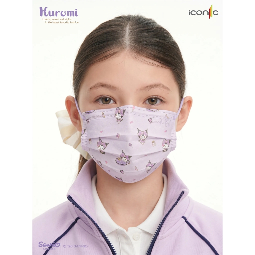 [Kid - Premium+] 4-Ply Kuromi Twinkle Dream Medical Face Mask (30pcs)