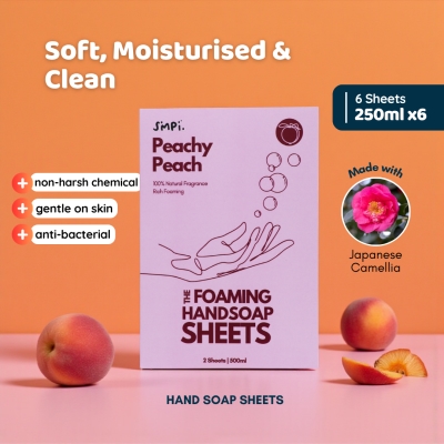 SIMPI - Simpi Hand Soap Sheets - Peachy Peach ( 6 Sheets )