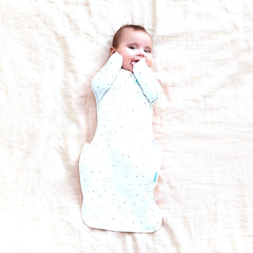Love To Dream Swaddle Up Stage 1 0.2 TOG Stretch Cotton You Are My White Medium image