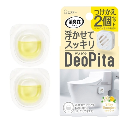 SHOSHURIKI -  Shoshuriki Deopita Air Freshener For Toilet Refill Pack -Silky Bouquet (2 pcs)