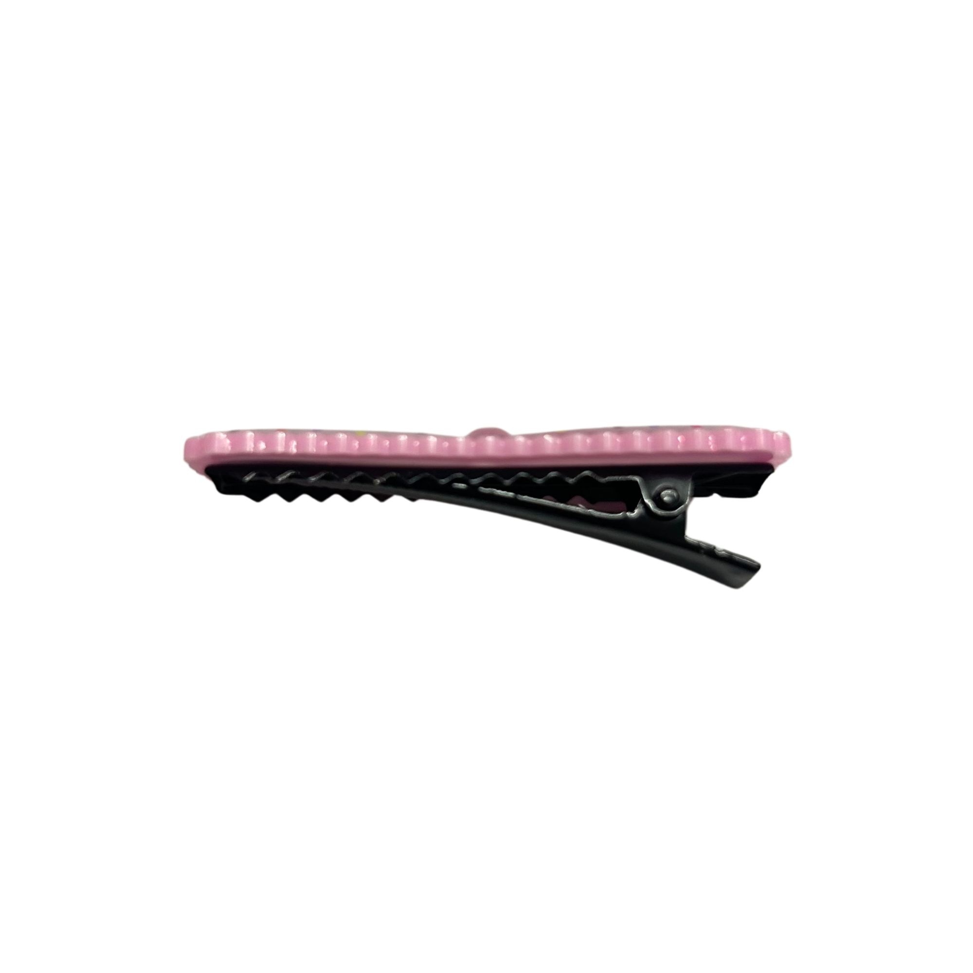 #0384 RIBBON COLORFUL POLKADOT HAIR CLIP 6CM 2PCS image