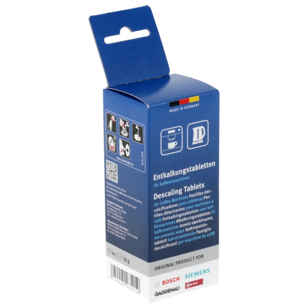 Bosch Descaling Tablets Suitable for Coffee Machines, Kettles and Hot Water Dispensers - 312453