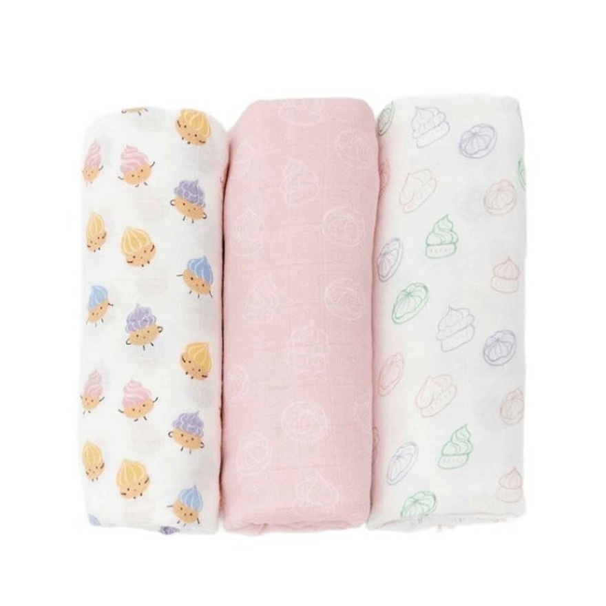 Not Too Big Muslin Swaddle 3pk Bamboo Iced Gem image