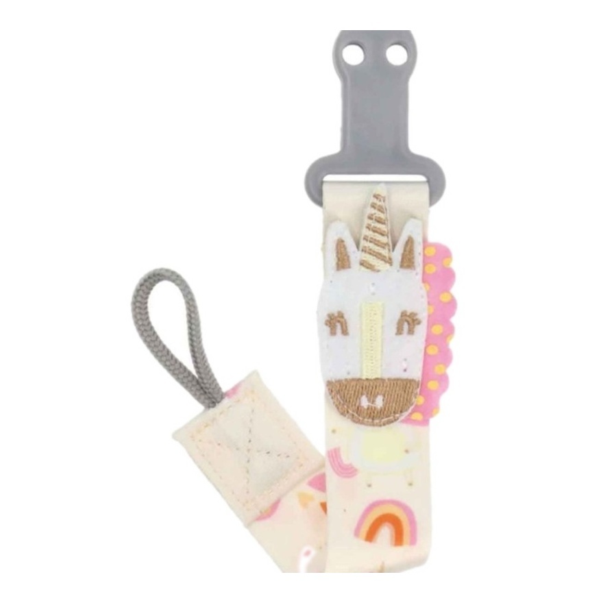 Snapkis 2 In 1 Pacifier & Teether Clip V2 Unicorn image