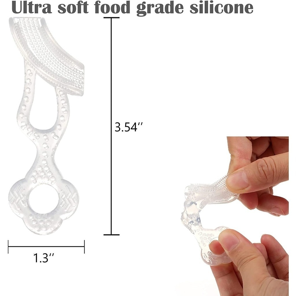 Haakaa Contoured Silicone Toothbrush (3M+)