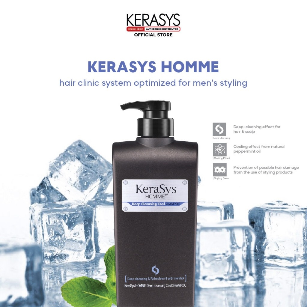 Kerasys Homme Men Deep Cleansing Cool Shampoo (550ml)
