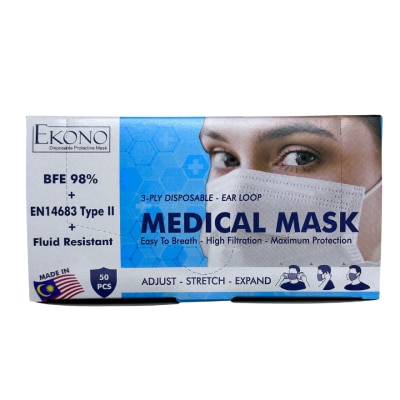 EKONO EKONO 3 Ply Hijab Medical Face Mask 50s