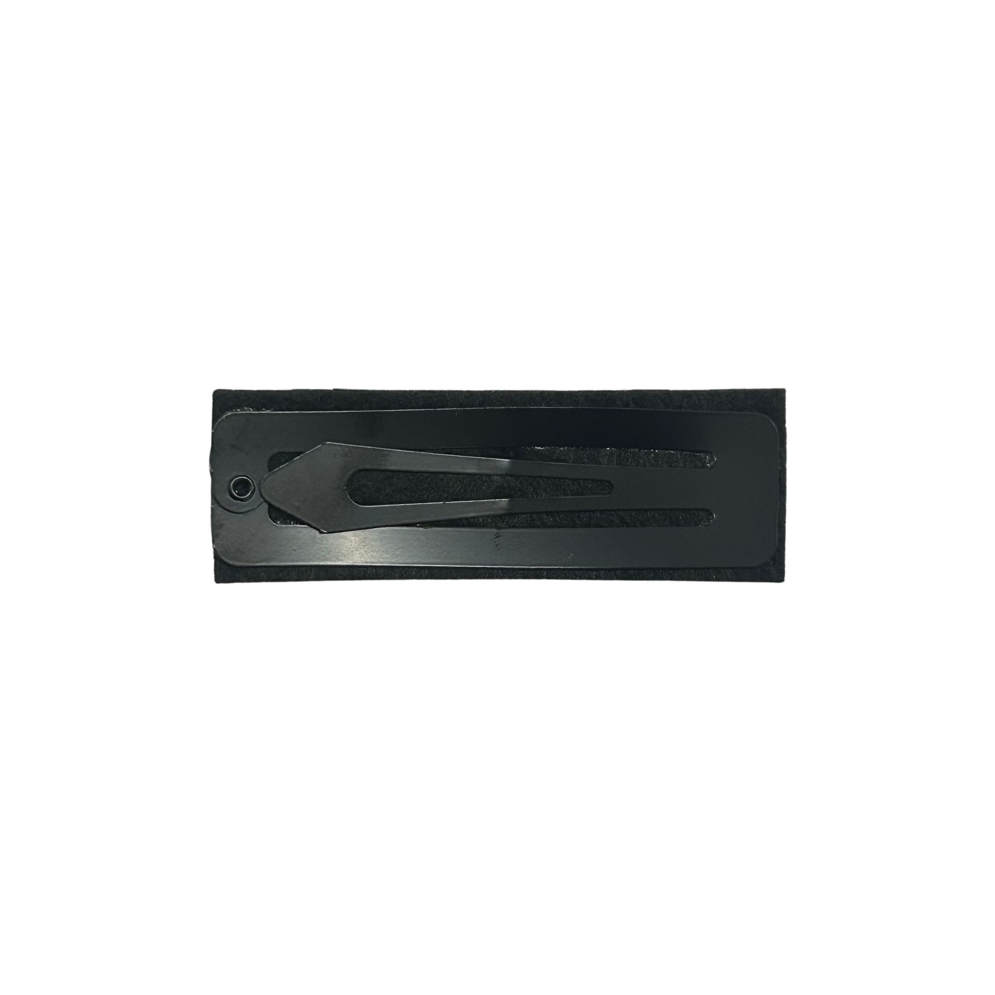 #0325 BLACK CRYSTAL RECTANGLE HAIR CLIP 6CM image