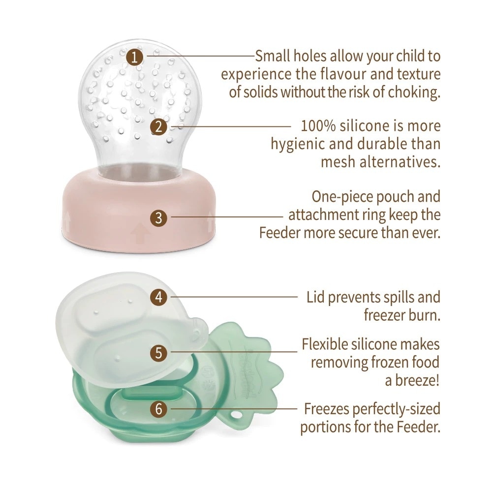 Fresh Food Feeder Teether - Freeze-N-Feed Mini Combo - Blush