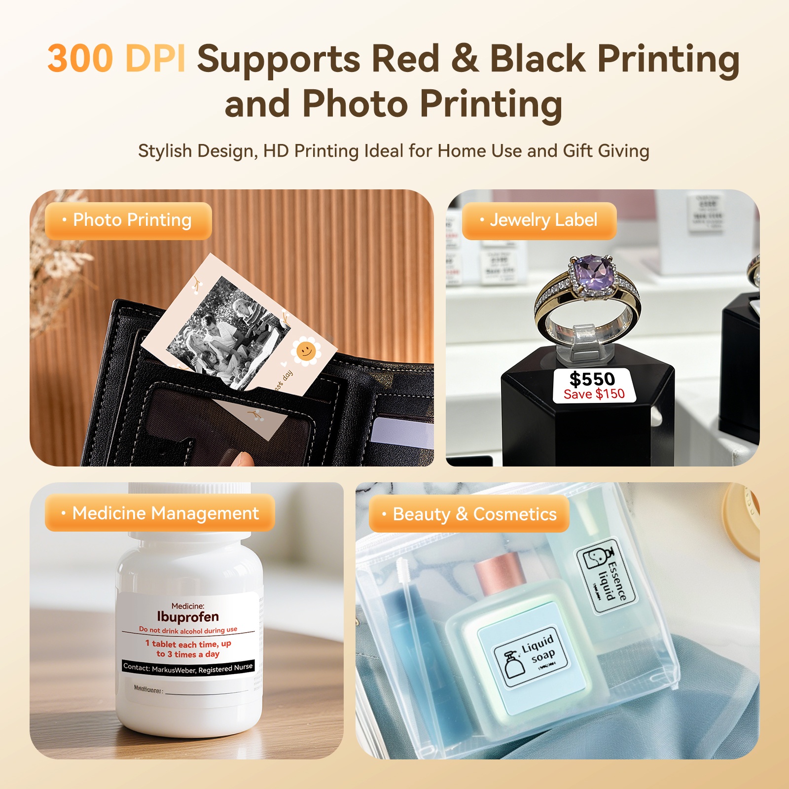 NIIMBOT B21 Pro White 300DPI HD 2-Inch Bluetooth Label Printer image