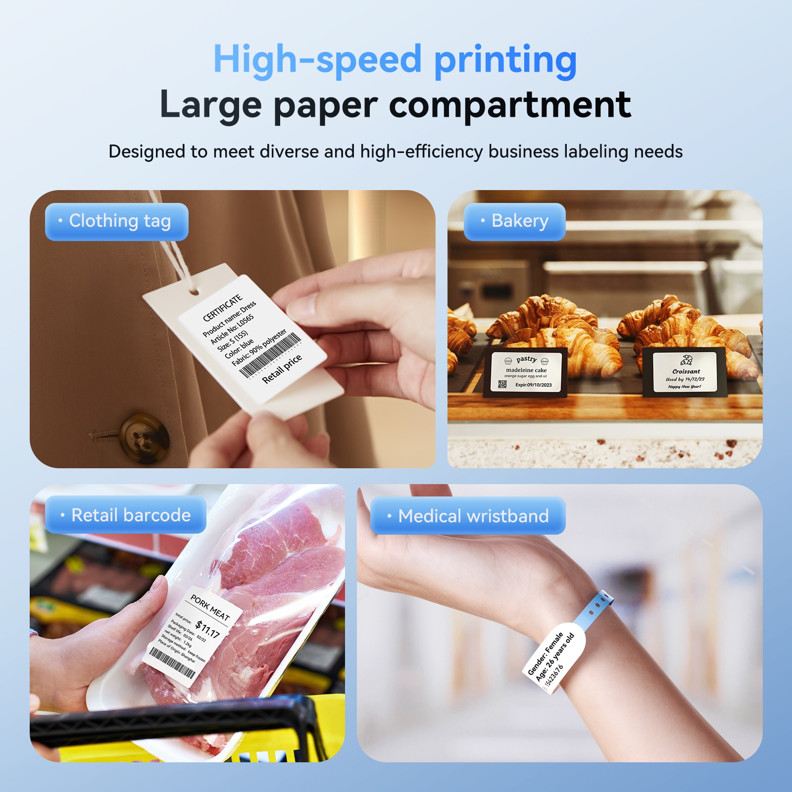 NIIMBOT K3W High-Speed Desktop 3-Inch Bluetooth Thermal Label Printer