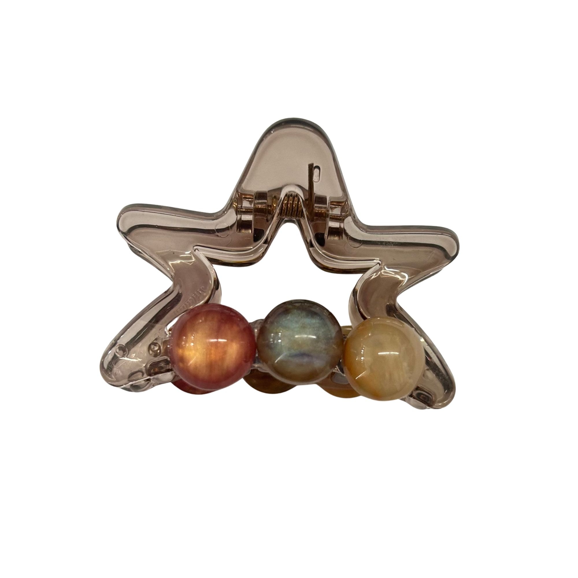#0392 HAIR CLAW STAR 3BEAD 6CM image
