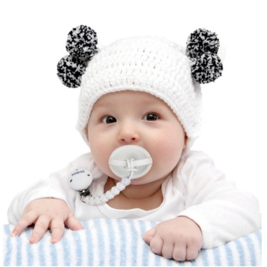 Haakaa Silicone Flexi Dummy Holder Pacifier Hanger Teether Holder Steel Clip - Diamond Mist Grey