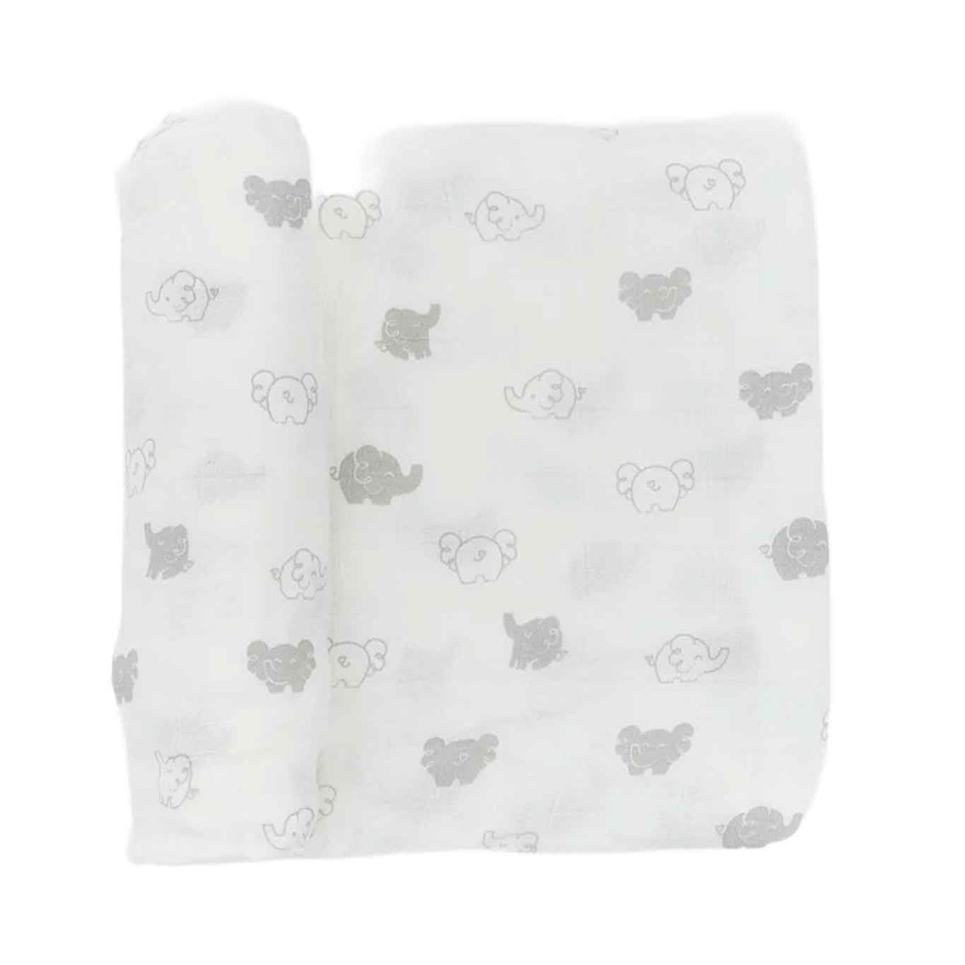Not Too Big Muslin Swaddle 3pk Bamboo Essential Elephant image