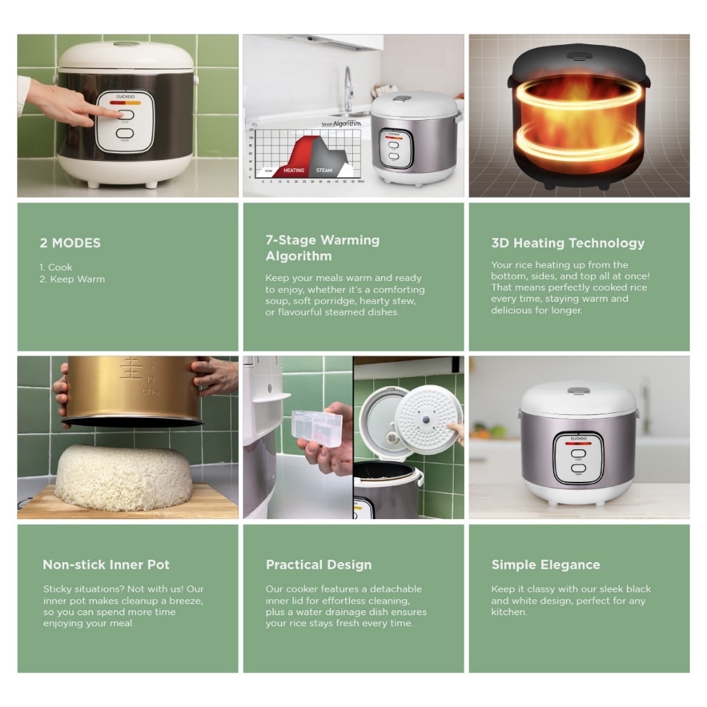 CUCKOO Jar-Type Rice Cooker (10 Cups/1.8L)-CR-1005