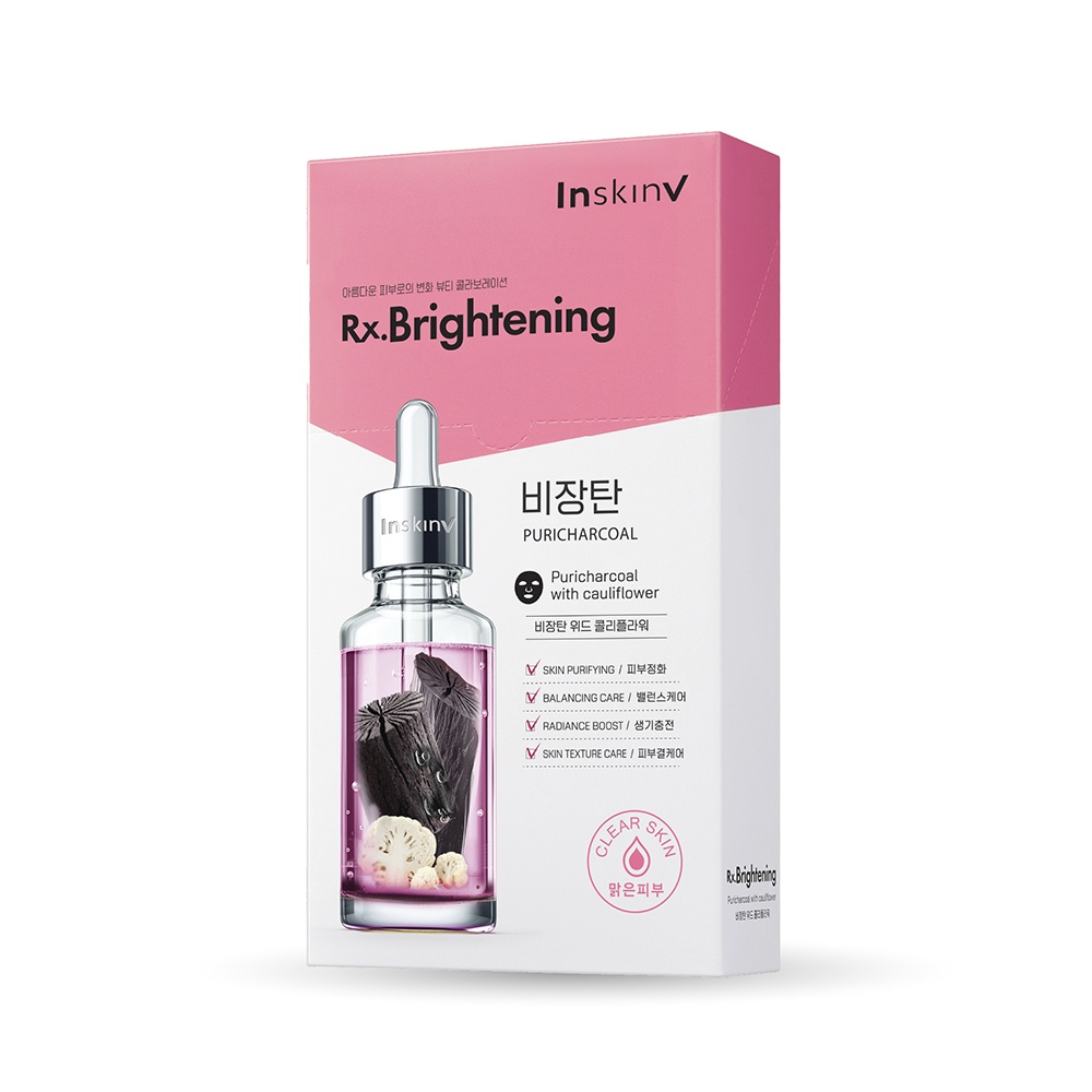 Rx. Brightening Puricharcoal With Cauliflower Mask 10S