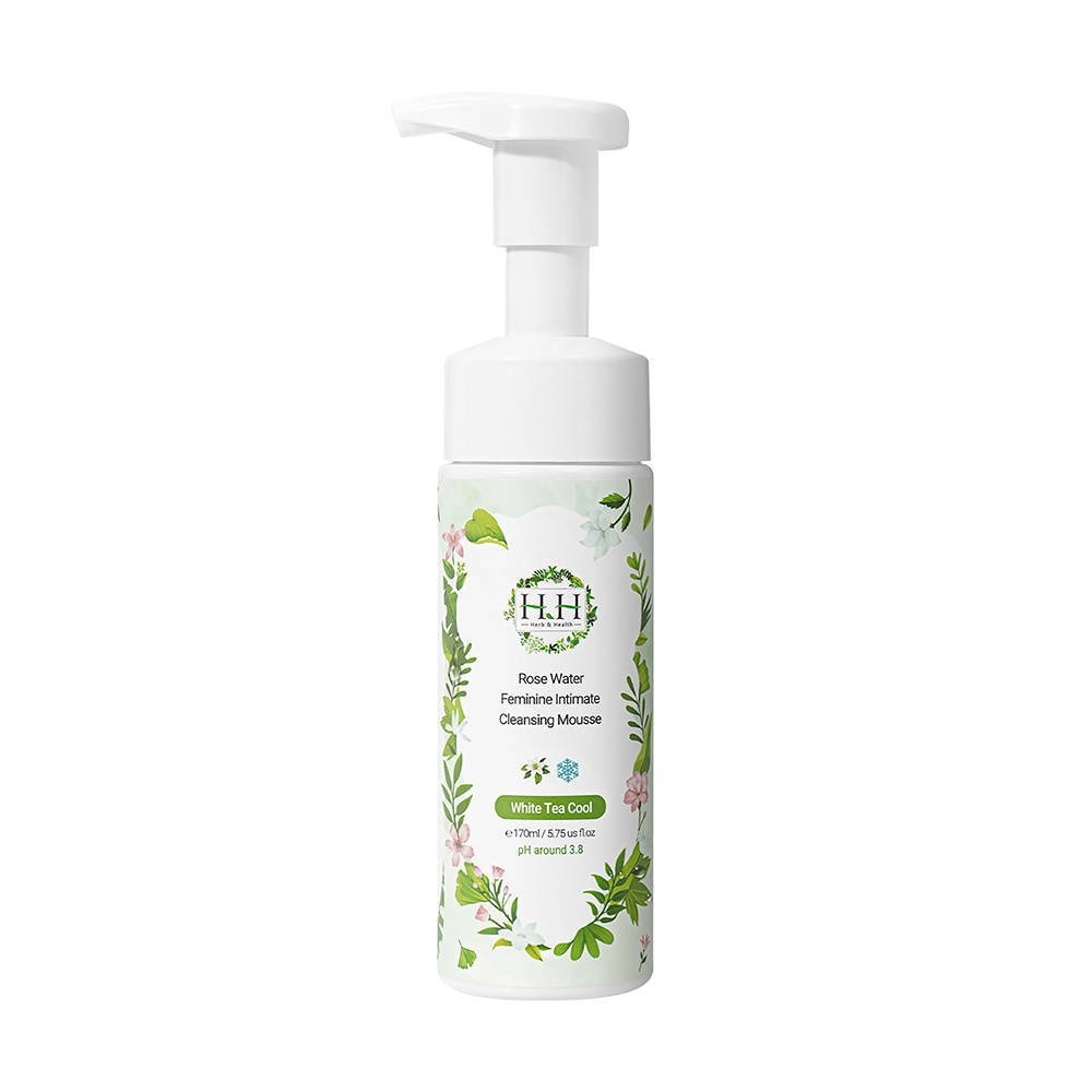 Rose Water Feminine Intimate Cleansing Mousse (White Tea Cool) 170ML