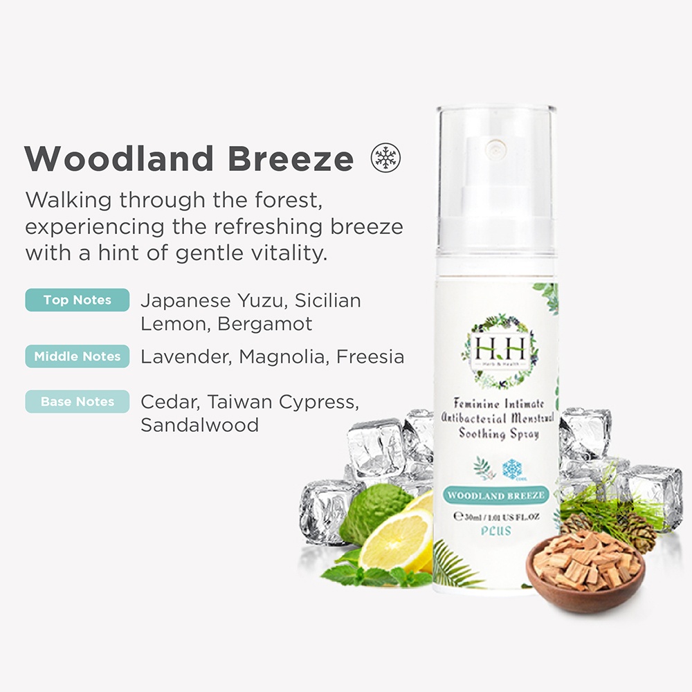 Feminine Intimate Fresh Cleansing Soothing Spray PLUS (Woodland Breeze) 30ML
