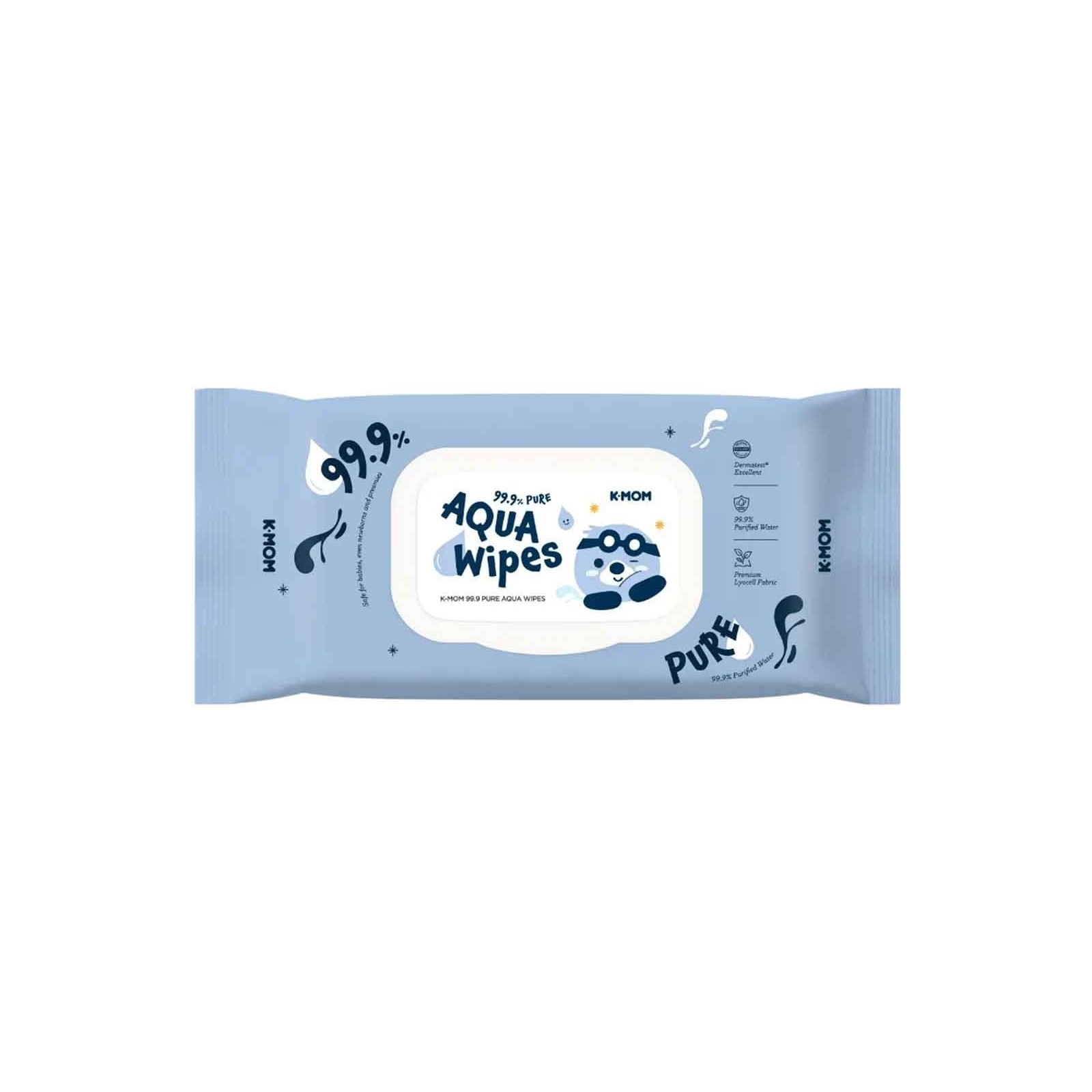 K-Mom 99.9 Pure Aqua Wipes - 60S image