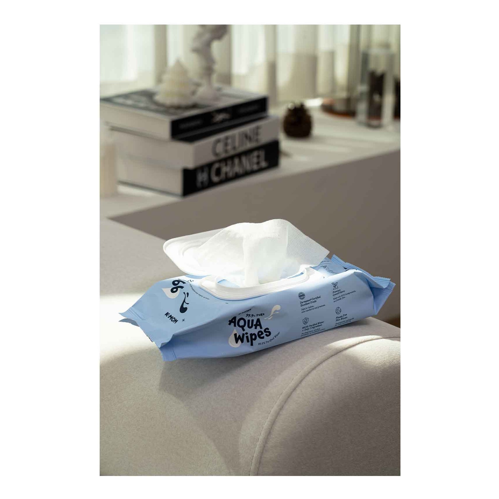 K-Mom 99.9 Pure Aqua Wipes - 60S image