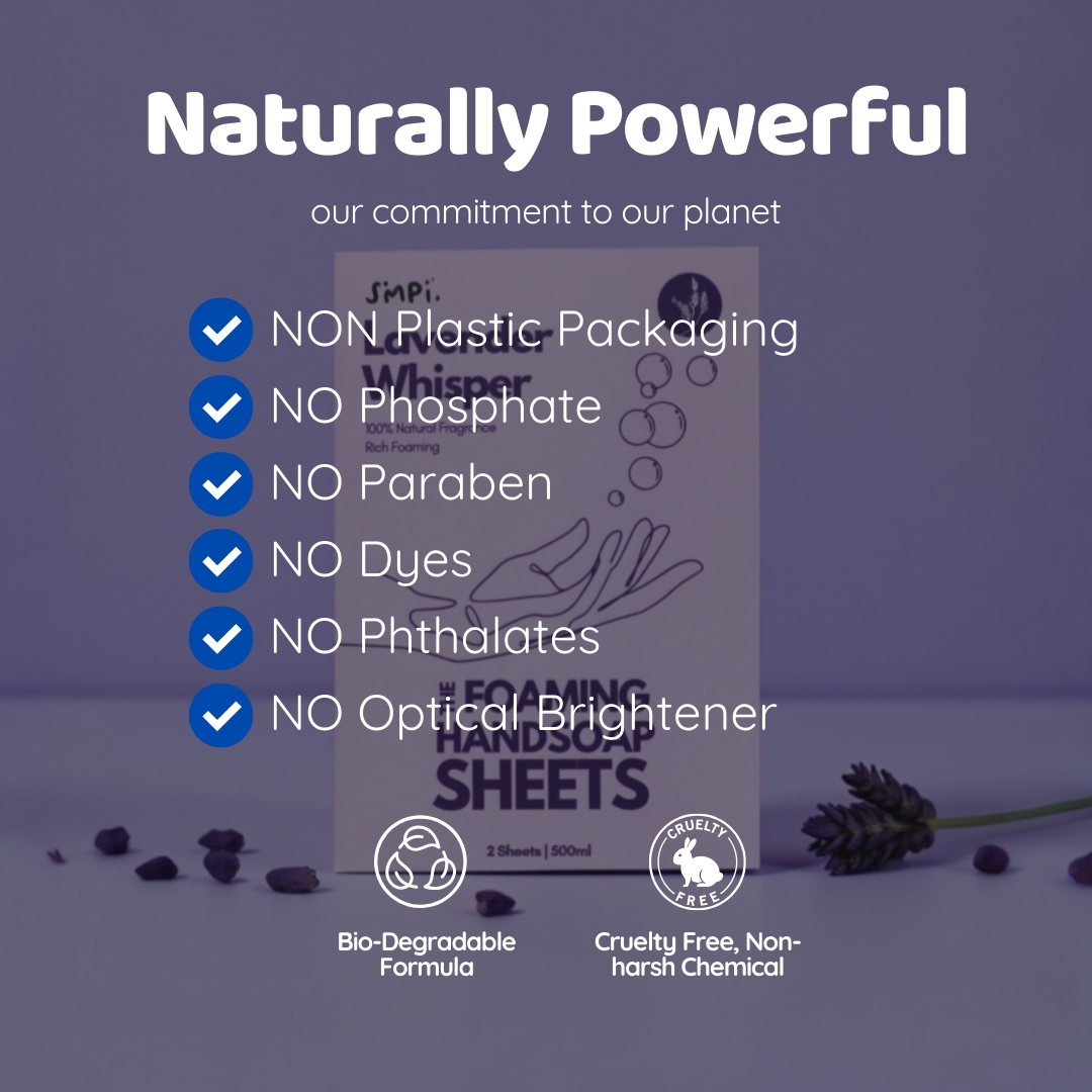 Simpi Hand Soap Sheet - Lavender Whisper ( 6 sheets )