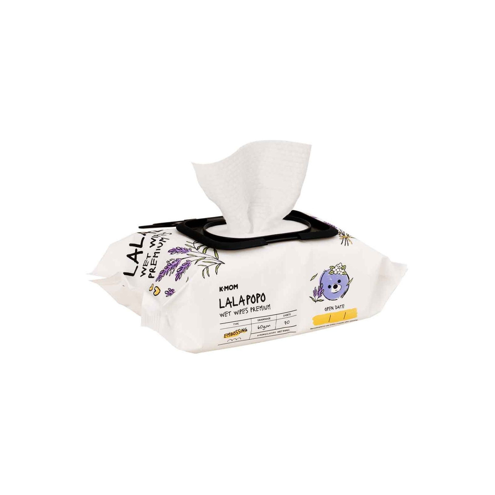 K-Mom Lalapopo Wet Wipes Premium - 70S image