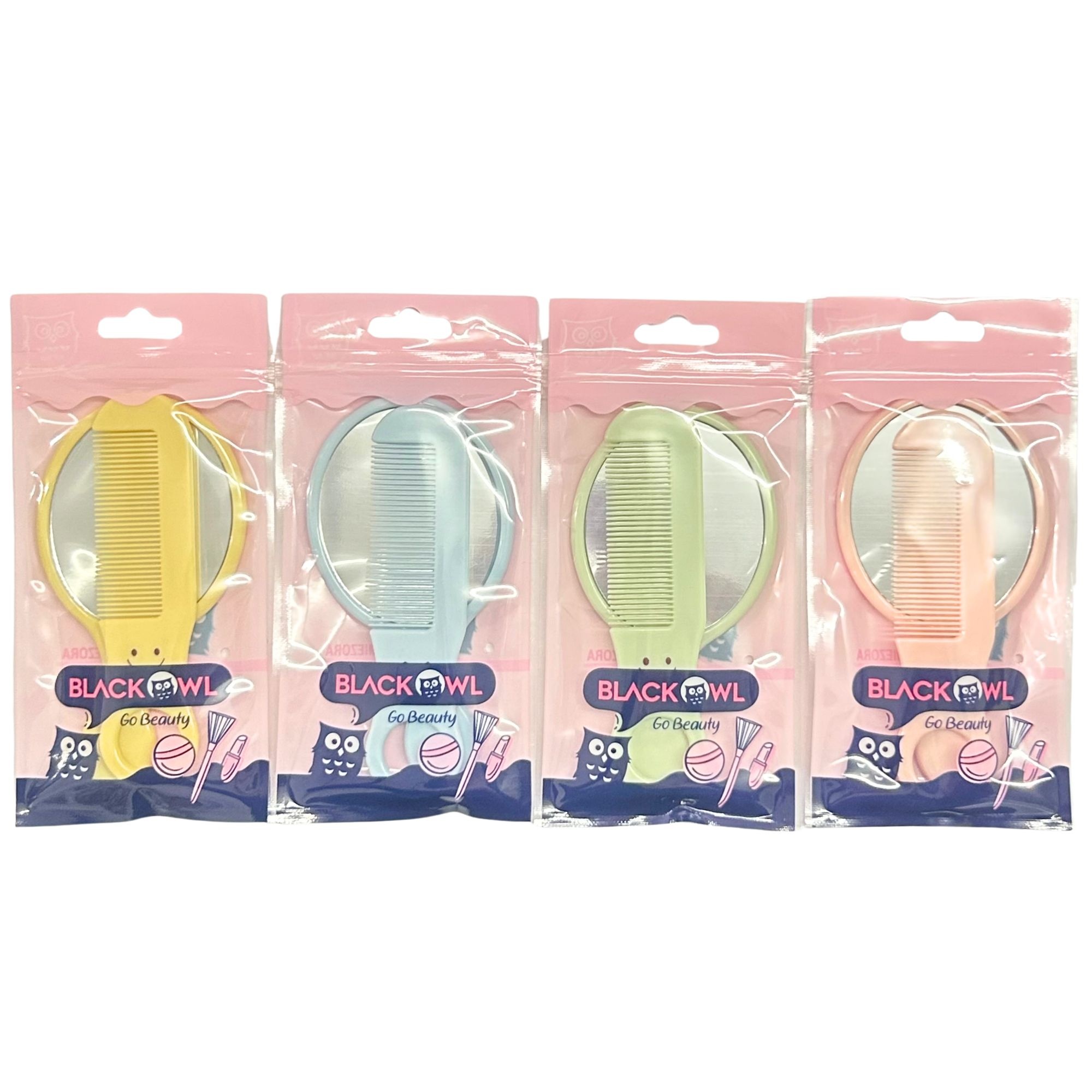 CUTE CARTOON HAIR COMB & MIRROR SET (RANDOM CARTOON DESIGN) image