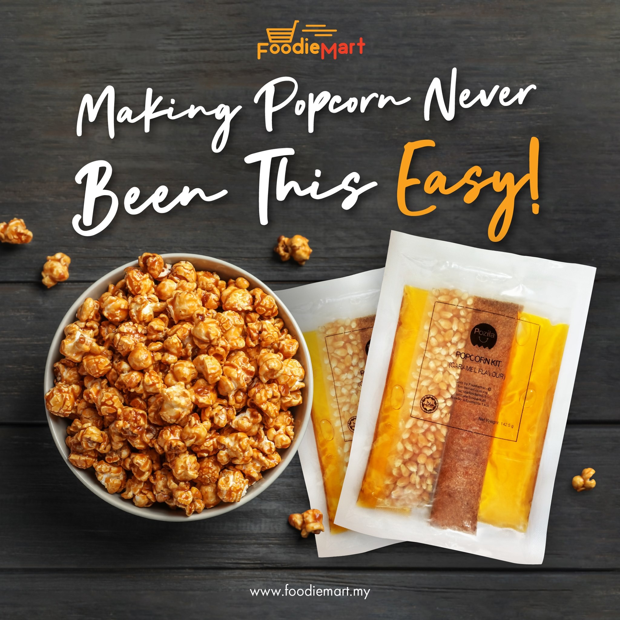 FOODIEMART Popcorn Kit - 1 Packet