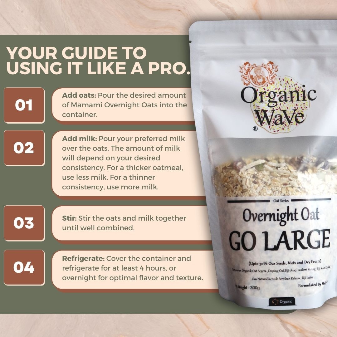 Mamami Organic Wave Overnight Oats - Go Large (300g)