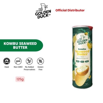THE GOLDEN DUCK The Golden Duck Canister Crisps Kombu Seaweed Butter 125g [HALAL] image