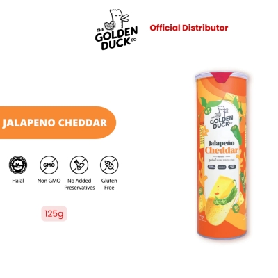 THE GOLDEN DUCK The Golden Duck Canister Crisps Jalapeño Cheddar 125g [HALAL] image