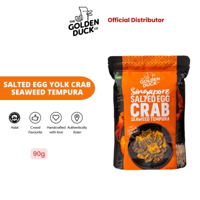 THE GOLDEN DUCK The Golden Duck Signature Crunchy Snacks Salted Egg Crab Seaweed Tempura (92g) [HALAL] image