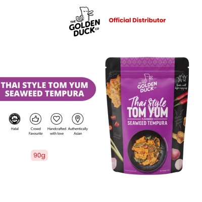 THE GOLDEN DUCK The Golden Duck Signature Crunchy Snacks Thai Style Tom Yum Goong Seaweed Tempura (92g) [HALAL] image