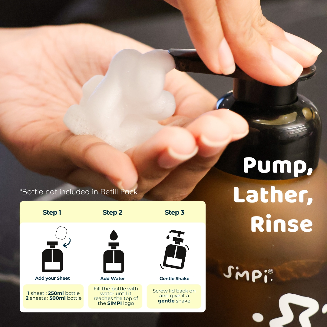 Simpi Hand Soap Sheets - Peachy Peach ( 6 Sheets )