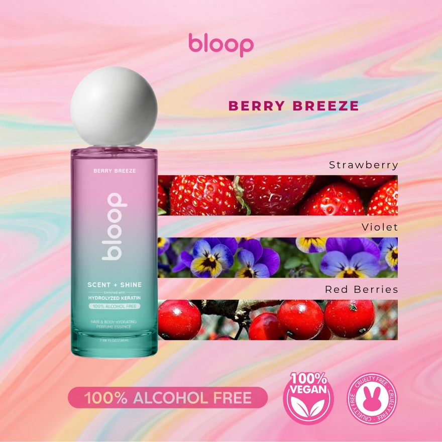 Bloop Scent & Shine Hair and Body Hydrating Perfume Essence Berry Breeze