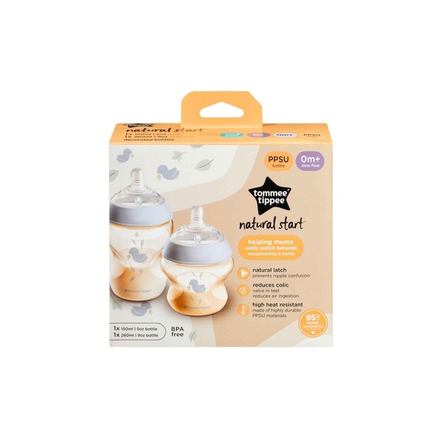 Tommee Tippee Newborn Set Natural Start PPSU Decorated Blue image